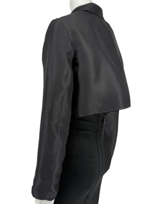 Peter Cohen Charcoal Viscose Cropped Jacket – Size M