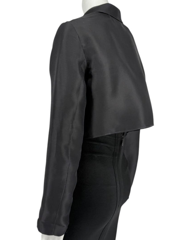 Peter Cohen Charcoal Viscose Cropped Jacket – Size M