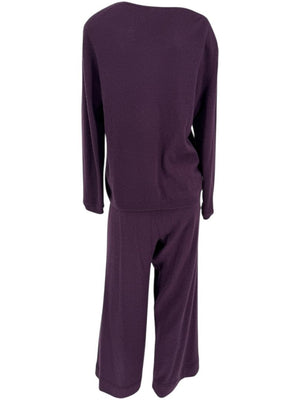 Neiman Marcus Cashmere Knit Sweater & Wide-Leg Pant Set – Size: XL