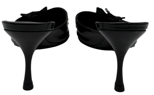 Prada Y2K Ribbon Kitten Heel Mules - Size 37