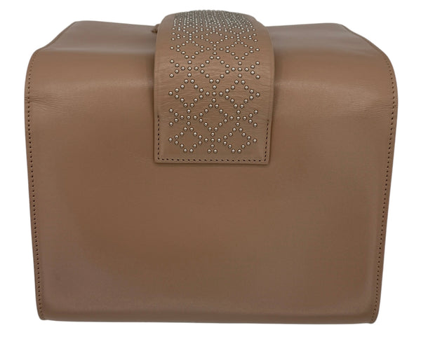 Alaia Simone Arabesque Studded Leather Clutch