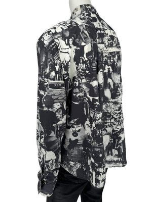Alexander McQueen Black & White Graphic Print Shirt – Size IT 50 (US L)