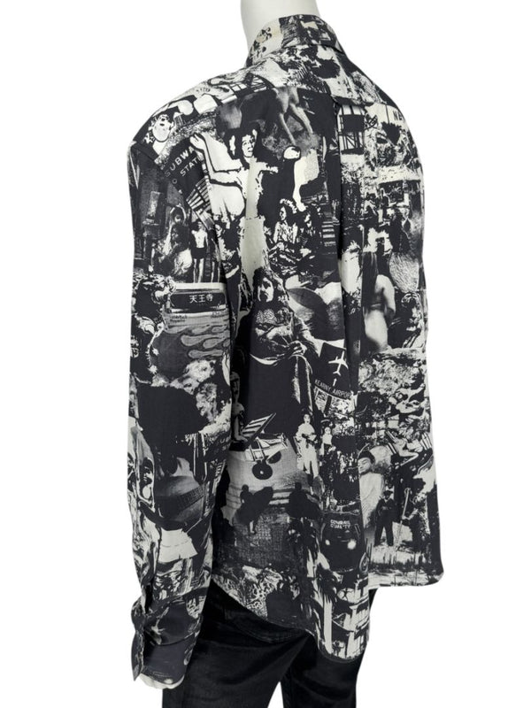 Alexander McQueen Black & White Graphic Print Shirt – Size IT 50 (US L)