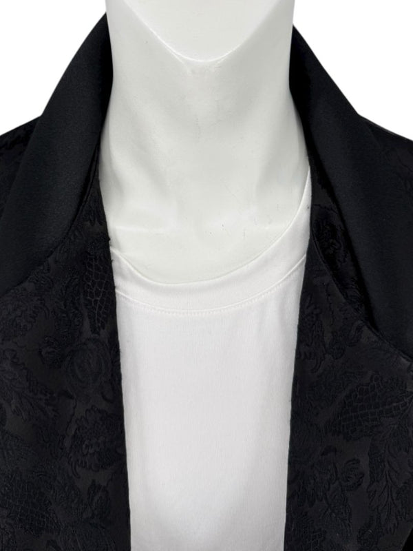 Comme des Garçons Black Jacquard Cropped Jacket – Size M