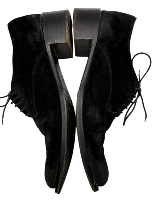 Prada Black Suede Lace-Up Derby Shoes – Size 40
