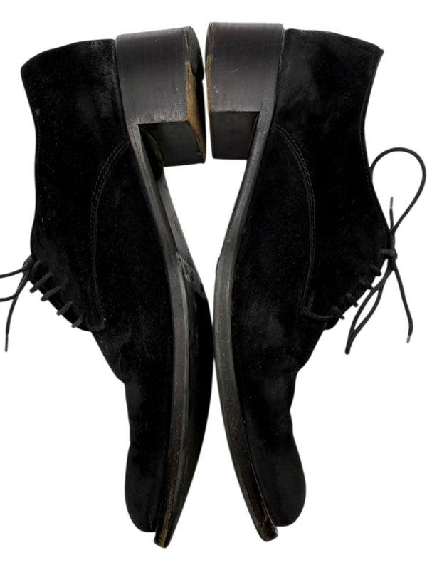Prada Black Suede Lace-Up Derby Shoes – Size 40