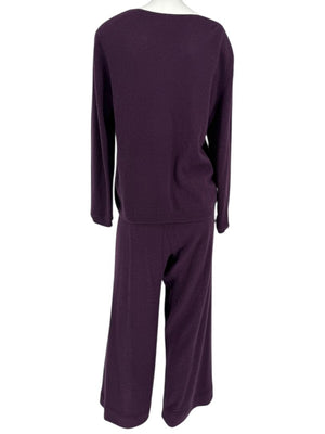 Neiman Marcus Cashmere Knit Sweater & Wide-Leg Pant Set – Size: XL