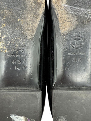 Chanel Patent Leather & Lambskin Mary Jane Ballet Flats – Size 41.5