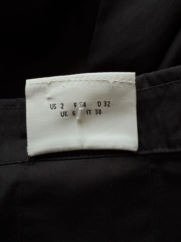 Akris Punto Black Cotton Shirt Dress with Button Detail – Size US 2