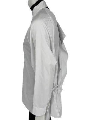 Yohji Yamamoto White Asymmetric Back-Drape Shirt Dress – Size 1