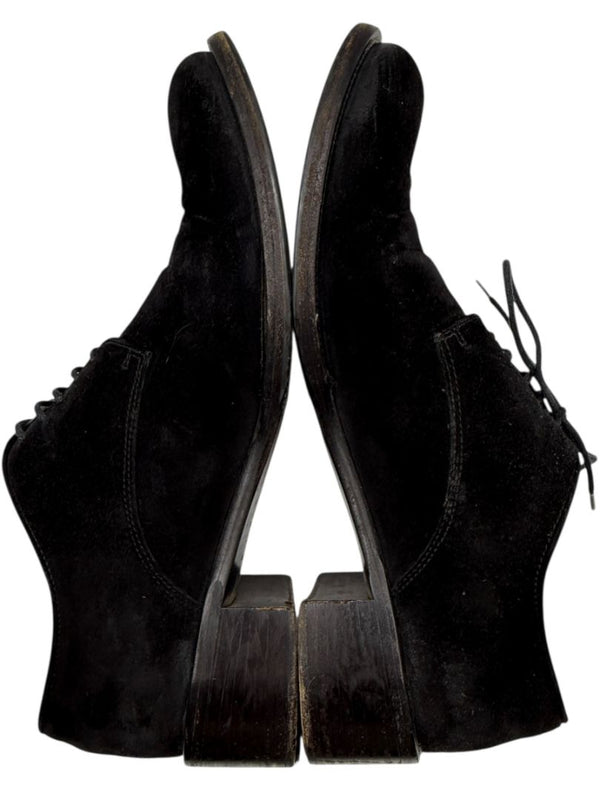 Prada Black Suede Lace-Up Derby Shoes – Size 40