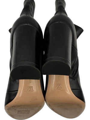 Gianvito Rossi Black Leather Block Heel Ankle Boots – Size 39.5