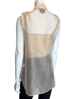 Akris Sheer Silk Organza Sleeveless Blouse – Size US 10 (FR 42 / DE 40)