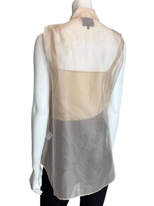 Akris Sheer Silk Organza Sleeveless Blouse – Size US 10 (FR 42 / DE 40)
