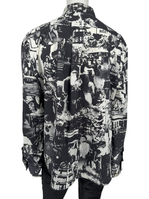 Alexander McQueen Black & White Graphic Print Shirt – Size IT 50 (US L)