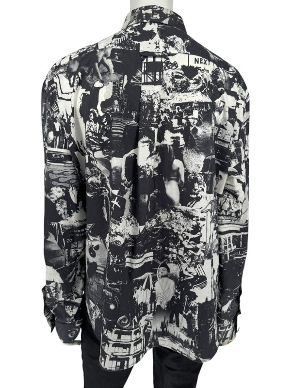 Alexander McQueen Black & White Graphic Print Shirt – Size IT 50 (US L)
