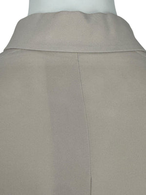 Loro Piana Taupe Silk Short-Sleeve Blouse – Large