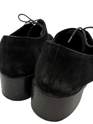 Prada Black Suede Lace-Up Derby Shoes – Size 40
