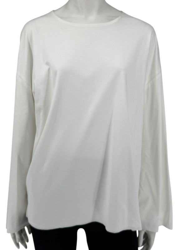 The Row White Long Sleeve Cotton Tunic - Size Small