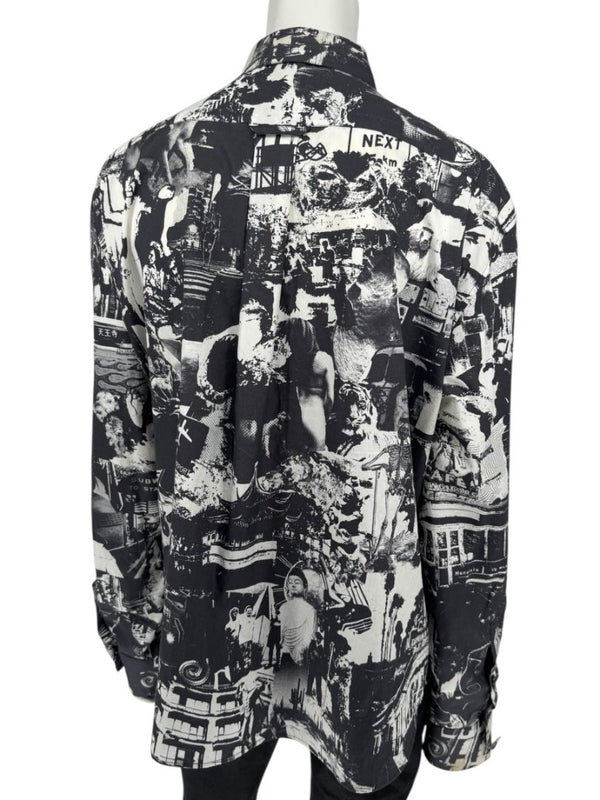Alexander McQueen Black & White Graphic Print Shirt – Size IT 50 (US L)