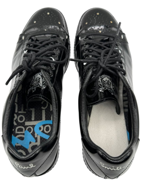 Paul Smith Black Patent Leather Lace-Up Sneakers – Size 7 Men's