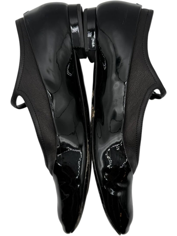 Chanel Patent Leather & Lambskin Mary Jane Ballet Flats – Size 41.5