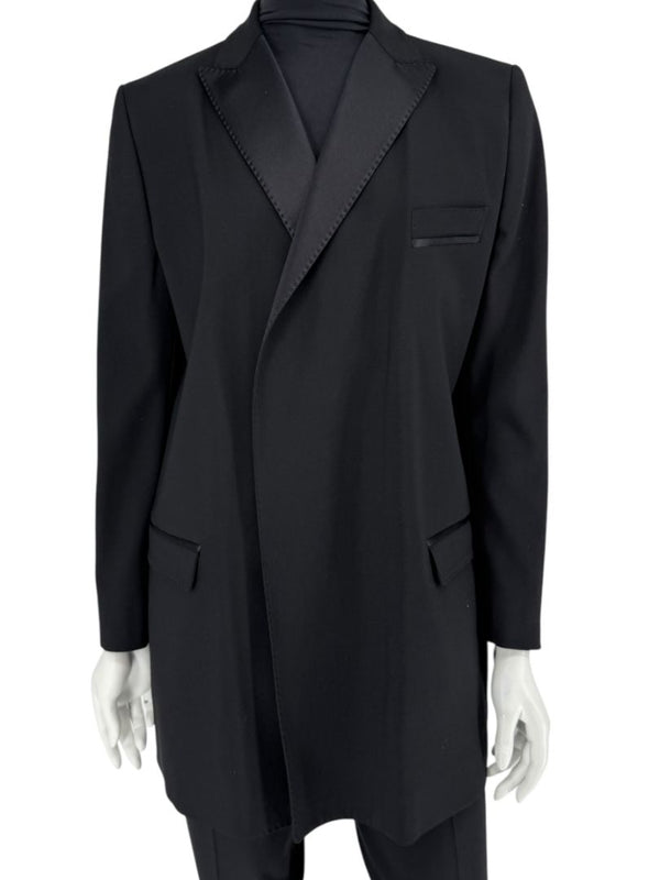 Dolce & Gabbana Black Wool-Silk Blend Tuxedo Blazer & Pants Set – Size IT 44 (US 8)