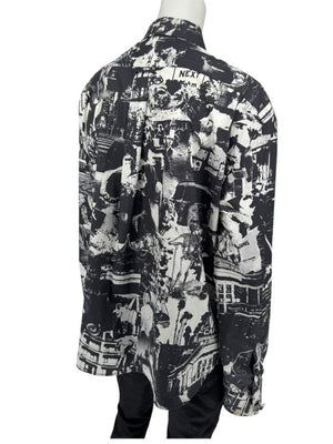Alexander McQueen Black & White Graphic Print Shirt – Size IT 50 (US L)