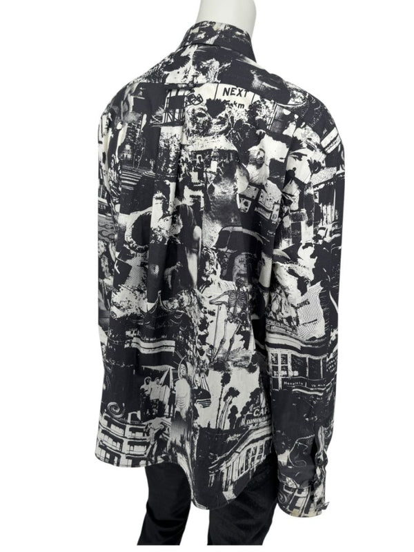 Alexander McQueen Black & White Graphic Print Shirt – Size IT 50 (US L)