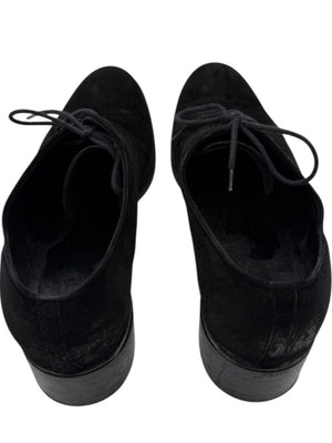 Prada Black Suede Lace-Up Derby Shoes – Size 40