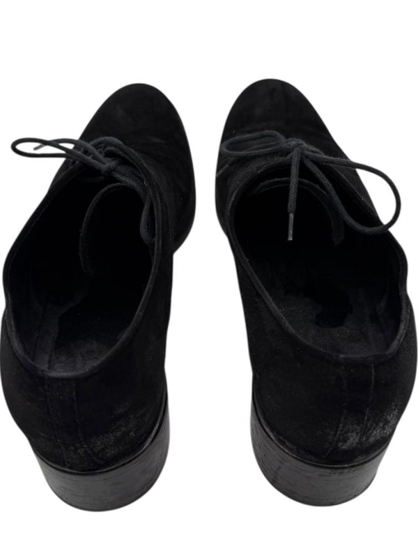 Prada Black Suede Lace-Up Derby Shoes – Size 40