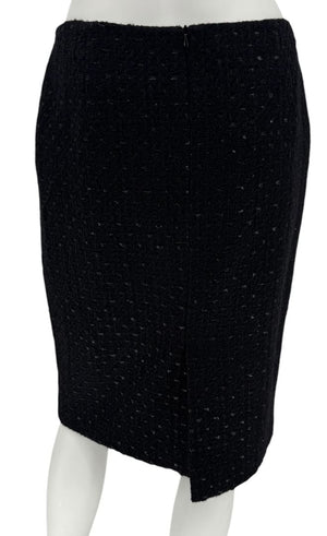 Les Copains Black Textured Wool Blend Skirt Suit – Size 10 (NWT)