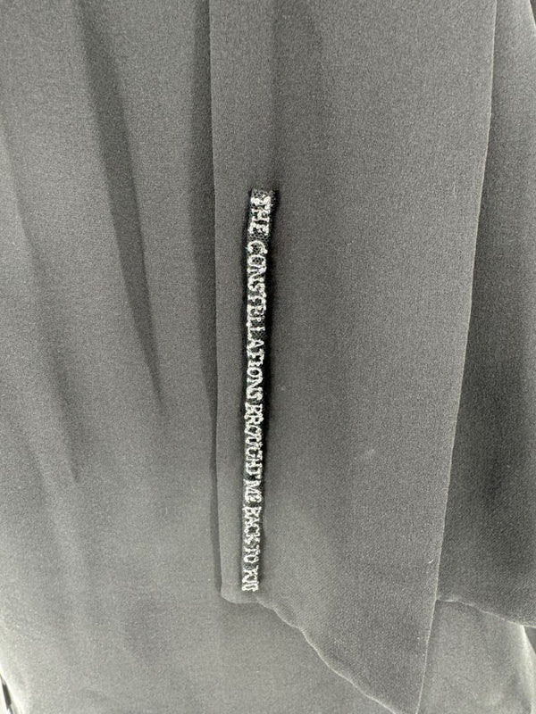 Valentino Embroidered Silk Crepe Blouse in Black – Size IT 42 (US 6)