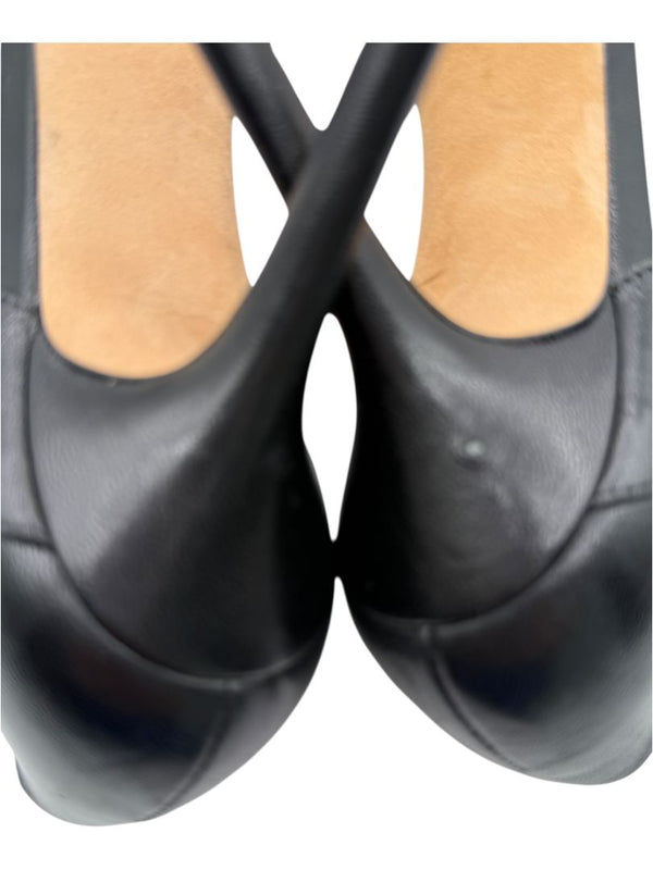 Jimmy Choo Black Leather High Heel Sandals - Size 39