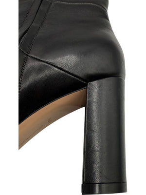 Gianvito Rossi Black Leather Block Heel Ankle Boots – Size 39.5