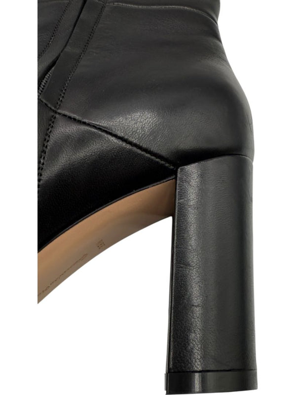 Gianvito Rossi Black Leather Block Heel Ankle Boots – Size 39.5