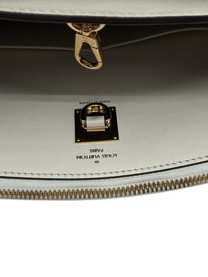 Louis Vuitton White/Green Leather City Steamer MM Bag