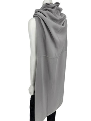 Rick Owens Pearl Grey Sleeveless Knit Funnel Tunic – Size L (IT 48 / US 8)