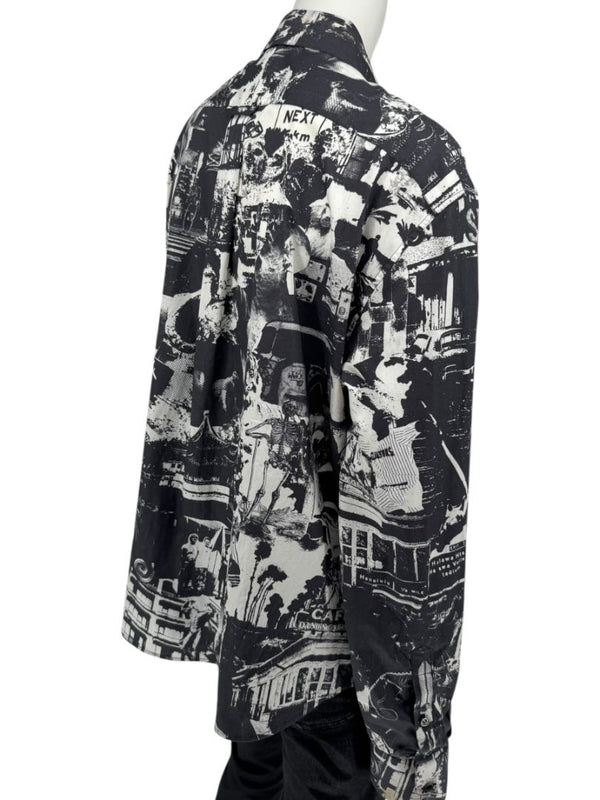 Alexander McQueen Black & White Graphic Print Shirt – Size IT 50 (US L)