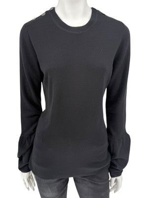 Burberry London Black Silk & Cashmere Knit Top – Size L