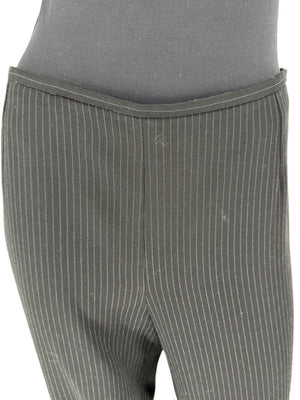 Armani Collezioni Black Pinstripe Virgin Wool Blend Dress Pants – Made in Italy – Size 48 / US 12