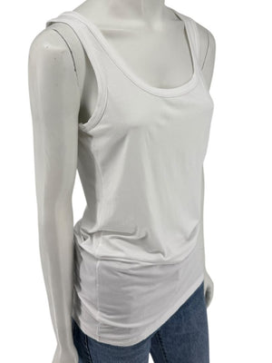 D. Exterior White Viscose Blend Tank Top – Size L