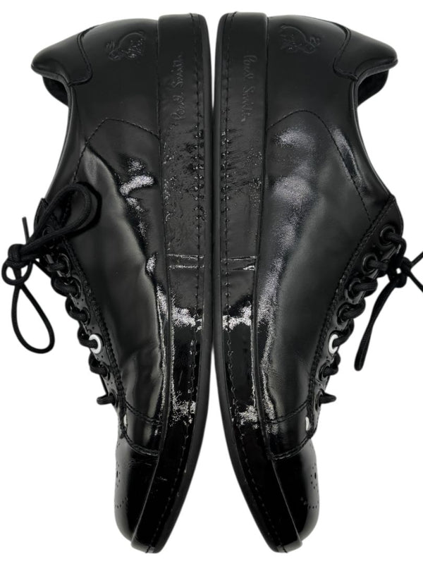 Paul Smith Black Patent Leather Lace-Up Sneakers – Size 7 Men's