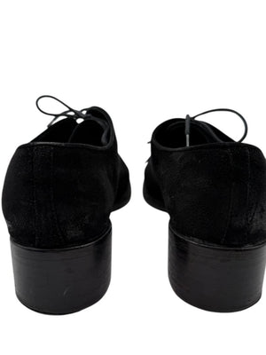 Prada Black Suede Lace-Up Derby Shoes – Size 40