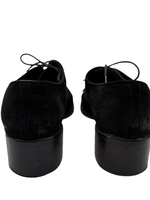 Prada Black Suede Lace-Up Derby Shoes – Size 40