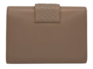 Alaia Simone Arabesque Studded Leather Clutch