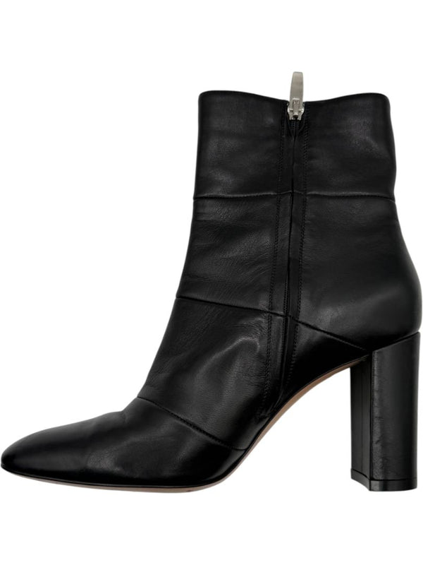 Gianvito Rossi Black Leather Block Heel Ankle Boots – Size 39.5