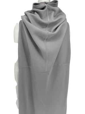 Rick Owens Pearl Grey Sleeveless Knit Funnel Tunic – Size L (IT 48 / US 8)