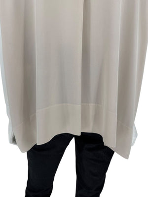 Loro Piana Taupe Silk Short-Sleeve Blouse – Large