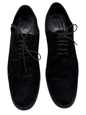 Prada Black Suede Lace-Up Derby Shoes – Size 40